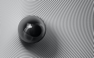 Black white speaker circular design - op art free wallpaper for desktop