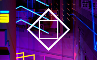 Purple blue abstract diamond neon - abstract background free wallpaper