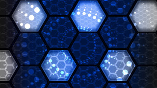 Blue honeycomb bubbles hexagonal pattern - buckminster fuller free wallpaper for desktop