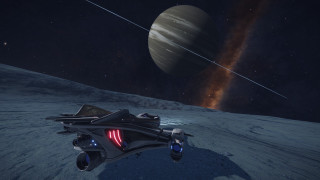 Space station moon surface aurora - elite free wallpaper