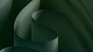 Green abstract curves vector generative - the center of the image free wallpaper
