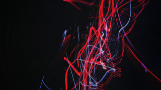 Red blue light painting holography - motion blur free wallpaper
