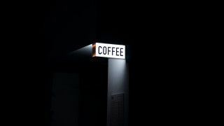 Lit coffee sign evariste luminais - coffee free wallpaper