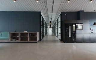 Long hallway blue couch table - a couch and a table free wallpaper