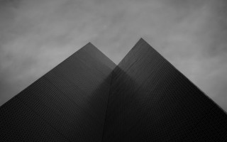 Brutalism skyscrapers abstract sculpture fence - brutalism free wallpaper