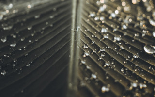 Leaf water droplets abstract bokeh - a white stripe free wallpaper