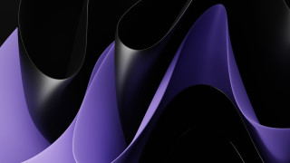 Black purple abstract curves raytraced - free abstract wallpaper for desktop