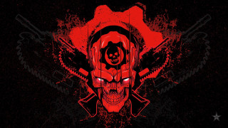 Skull gun helmet red eyes - a gun and a helmet free wallpaper