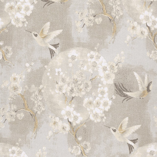 Bird flower pattern gray background - dull free wallpaper for tablet