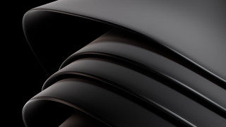 Black curved design 3d render - alfred manessier free wallpaper