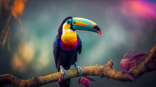 Colorful bird rainbow beak mystical - beak free wallpaper for desktop