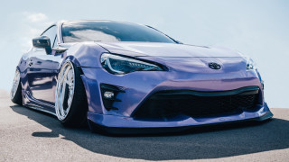 Blue sports car parking lot 21 - david budd free wallpaper for desktop