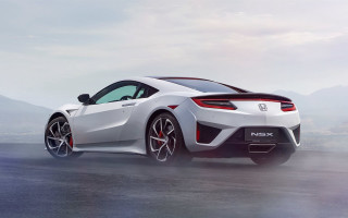 White sports car mountains clouds - a blue sky background free wallpaper for desktop