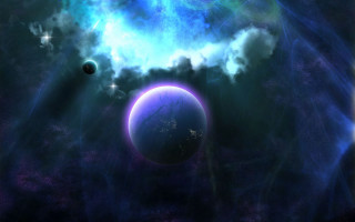 Space aurora moon stars planet 3 - space free wallpaper for desktop