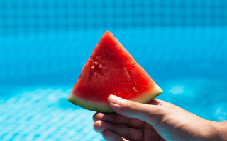 Watermelon pool summer minimalism beach - summer free wallpaper
