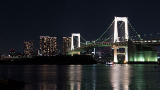 Bridge city lights night reflection 2 - a body of water free wallpaper for desktop