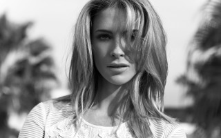 Woman longhair white shirt palm 2 - christabel dennison free wallpaper for desktop