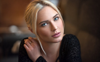 Blonde haired blue eyed portrait - anna katharina block free wallpaper for desktop