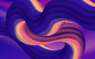 Purple orange abstract wavy curves - abstract background free wallpaper
