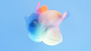 Colorful object flying blue sky - a blue sky background behind free wallpaper