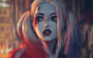 Creepy redhair woman fantasy digitalpainting - makeup free wallpaper