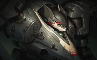 Futuristic robot redeye helmet greenlight - its eye free wallpaper