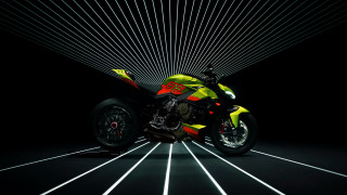 Motorcycle dark room futurism digital - white line free wallpaper