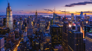 Cityscape sunset night river tokyo - a sunset free wallpaper for desktop