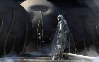 Futuristic man machine smoke afrofuturism - a futuristic man free wallpaper