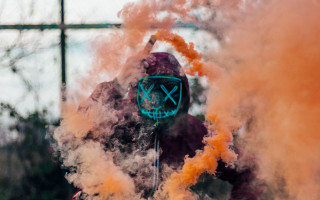 Mask cigarette smoke fire explosion - a mask free wallpaper