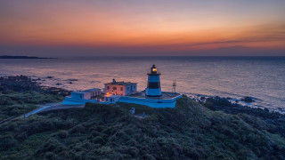Lighthouse hill ocean sunset beach - a light house free wallpaper