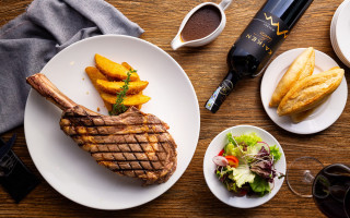 Steak fries wine glass food - coppo di marcovaldo free wallpaper