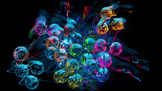 Colorful lights dark abstract airbrush - the dark free wallpaper for desktop