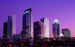 Tokyo night cityscape bridge river 8 - a bridge and a river in front free wallpaper