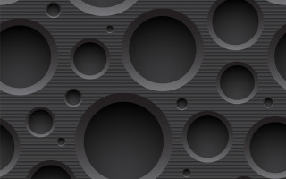 Black circles space art ambient - grey background free wallpaper for desktop