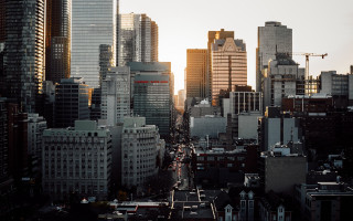 Nyc sunset architecture bridge tower - eric deschamps free wallpaper