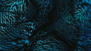 Blue abstract leaves flowers spiral - a pattern of leaves free wallpaper