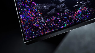 Colorful monitor holography cityscape earth - a computer monitor free wallpaper for desktop