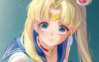 Anime blue eyes blonde hair - a blue outfit free wallpaper for desktop