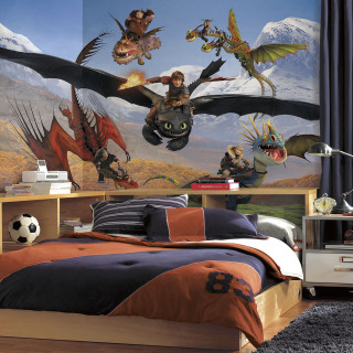Bedroom dragon mural boy soccer - a detailed matte painting free wallpaper for tablet