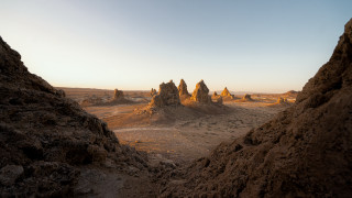 Desert rocks sand formation sky - a desert landscape free wallpaper for desktop