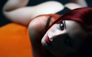 Red hair woman bed blurry - red hair free wallpaper