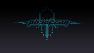 Darkness neon blue black background - letter free wallpaper