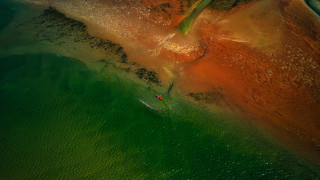Beach view plane surfboard night - saturated free wallpaper
