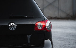 Black car tail lights beeple - a white logo free wallpaper for desktop