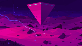 Purple pink mountain landscape pink - synthwave free wallpaper for desktop