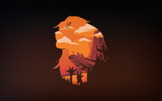 Sunset woman forest bird fire - a womans face free wallpaper