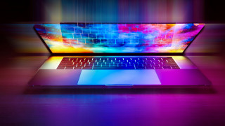 Laptop colorful background bright light - the screen free wallpaper