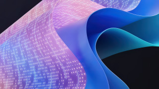 Blue pink abstract curved black - line free wallpaper