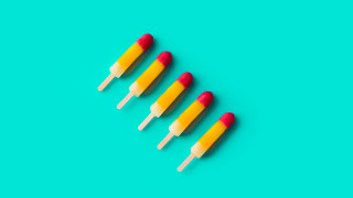 Three popsicles blue background summer - annabel eyres free wallpaper